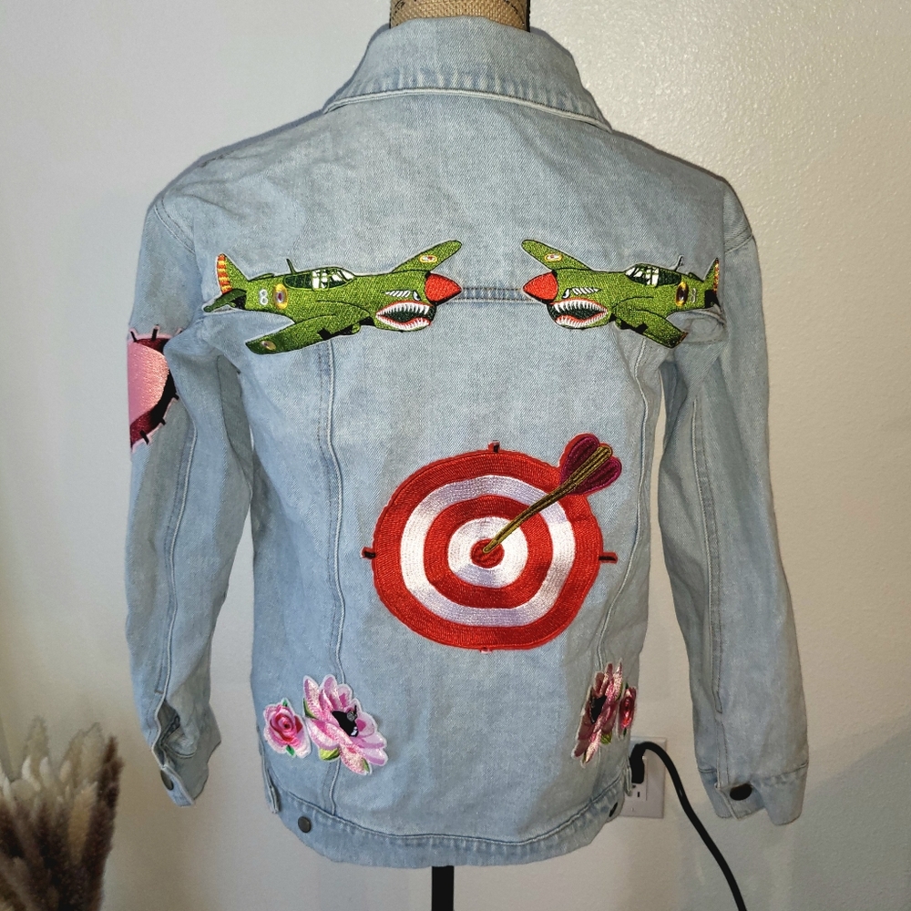 New Reflex Vintage Patch Oversized Denim Jacket - image 7